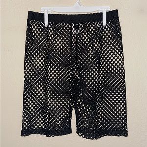 SHEIN Fishnet Biker Shorts (Size L)